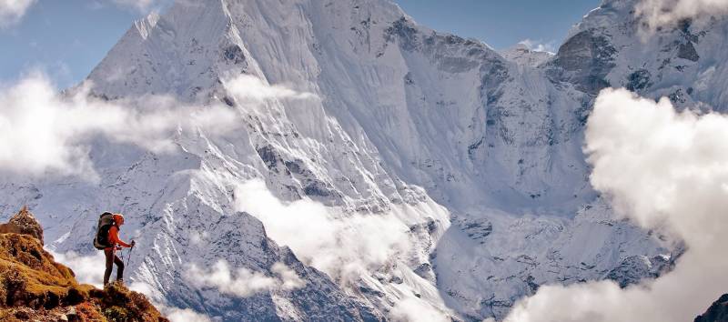 Hiking in the Himalayas; Nepal