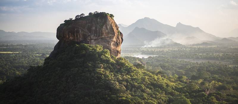 Sigiriya Lion Rock fortress and landscape in Sri Lanka. - Ideal for winter travel
