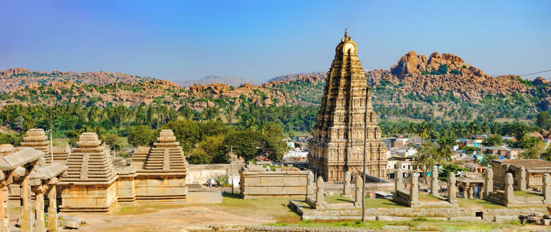 Virupaksha Temple city Vijayanagar at Hampi