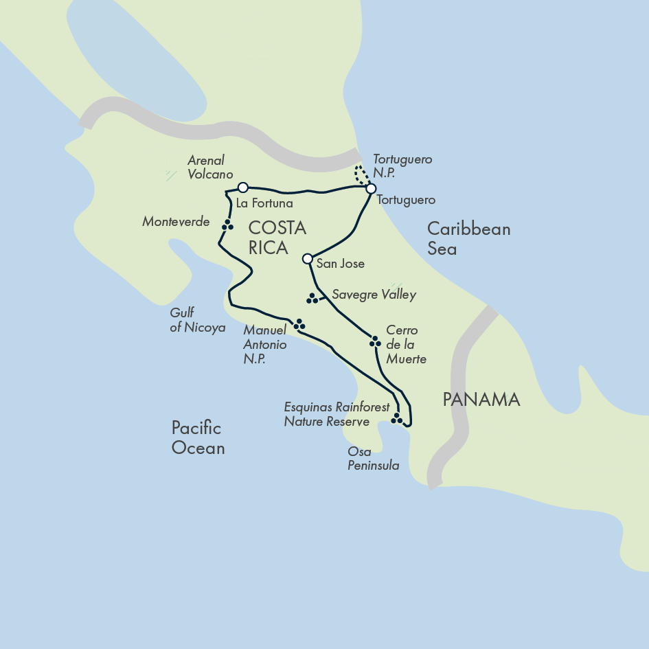 Discover Costa Rica Map