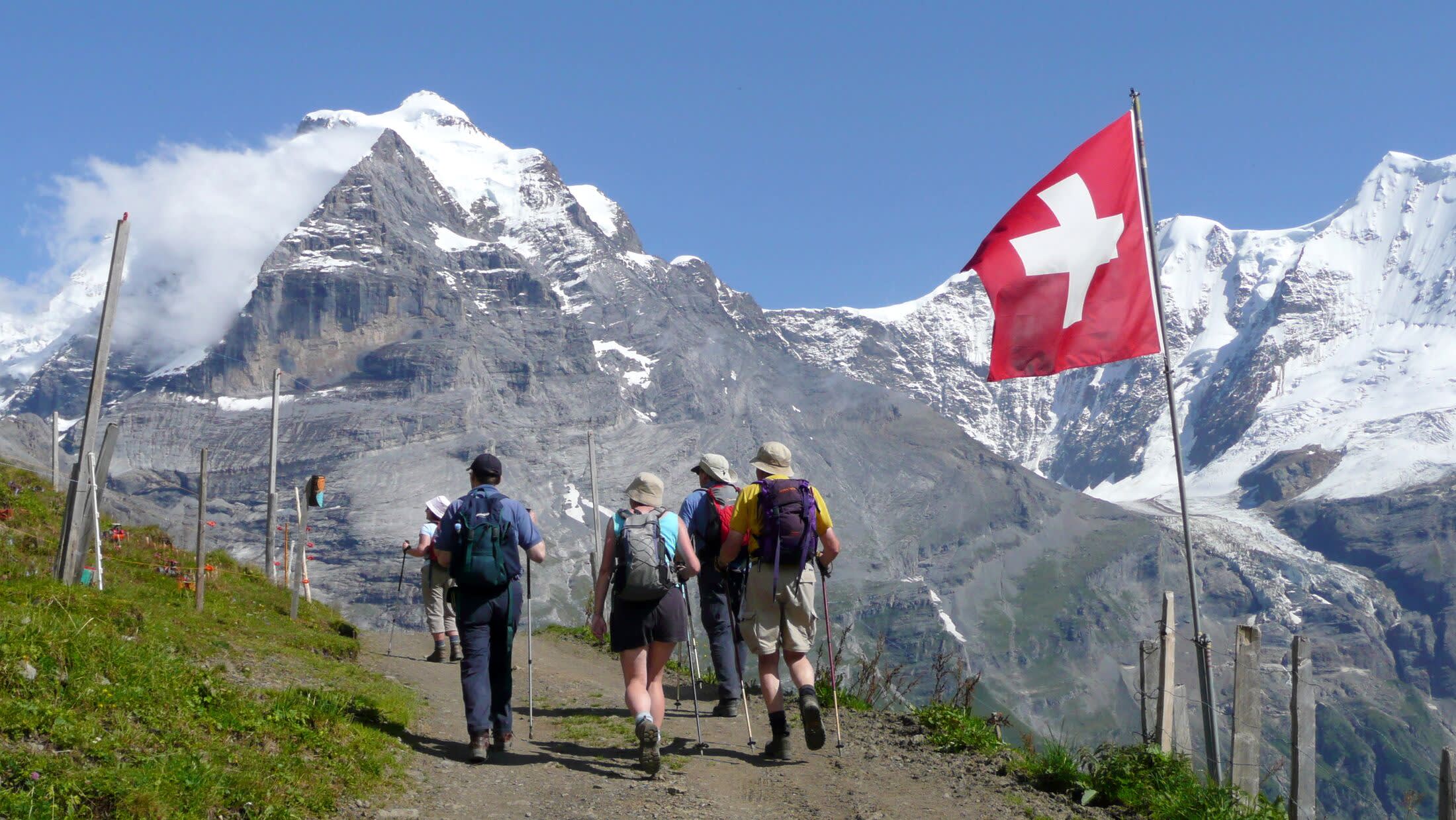 Across the Swiss Alps, Hiking in the Alps