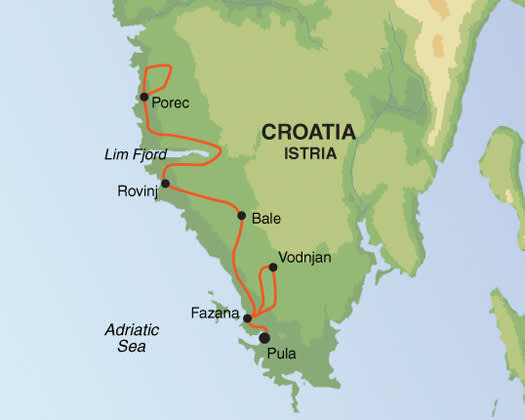 Coastal Croatia: Porec to Pula Cycling