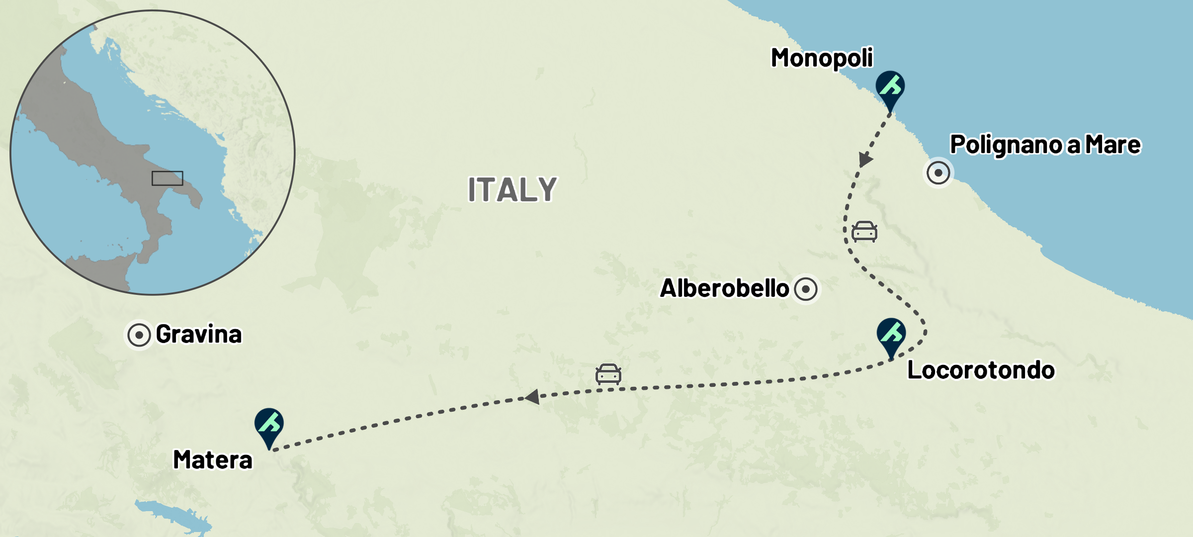 Journey through Puglia to Matera