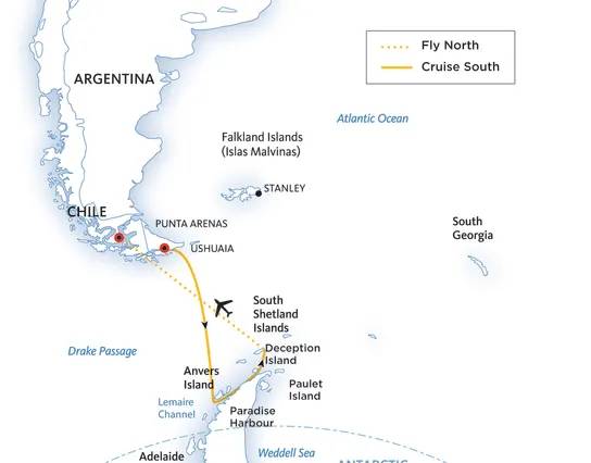 Antarctic Express: Cruise South, Fly North