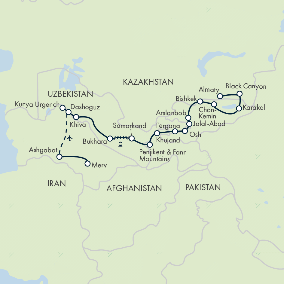 The Five Stans of the Silk Road – Almaty to Ashgabat