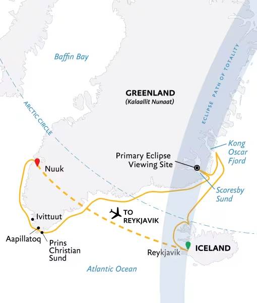 Iceland to Greenland: Total Solar Eclipse (17 days)