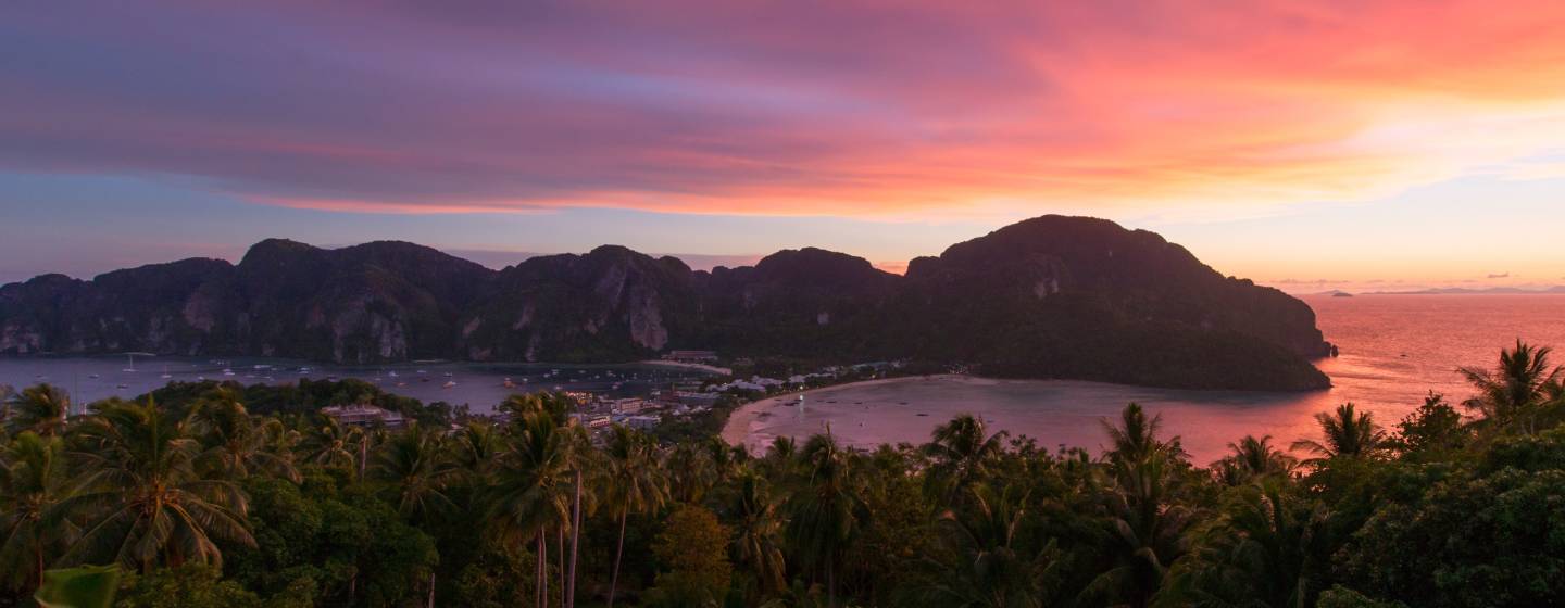 Beach sunset in Phuket, Thailand