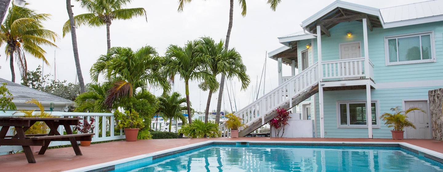 Pool area of hotel