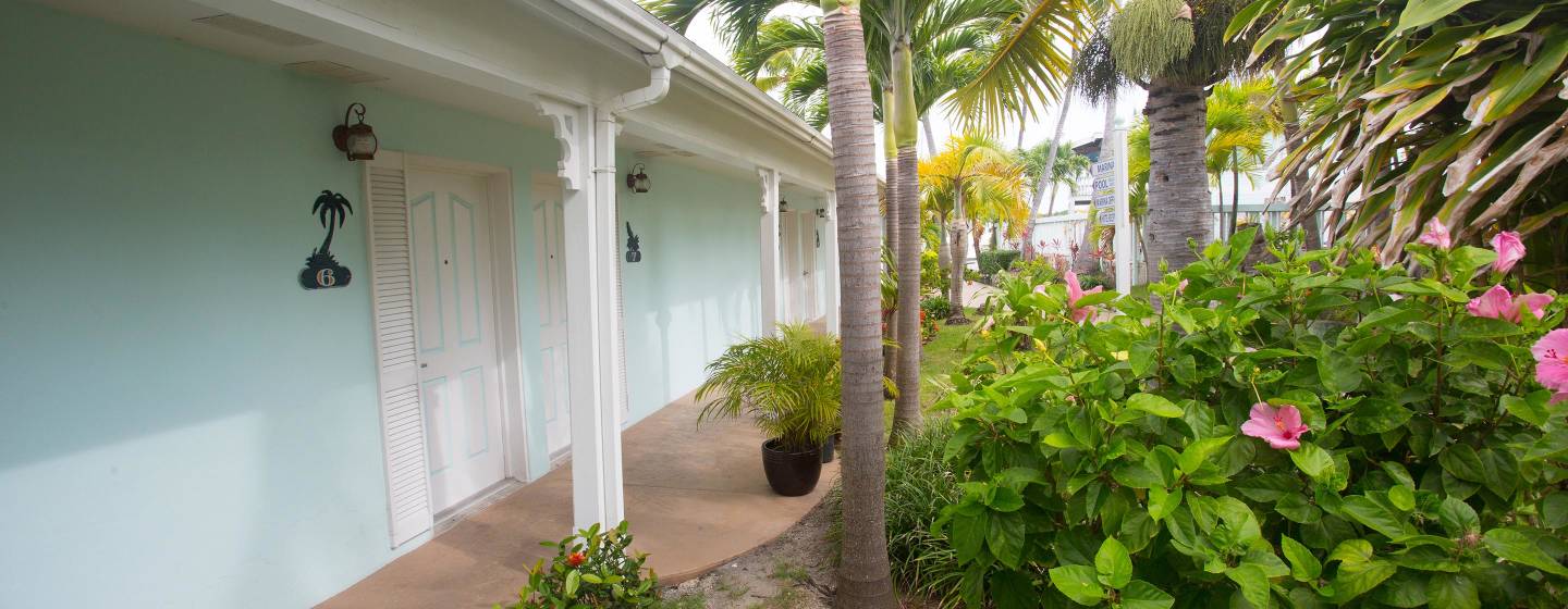 Outside rooms of Conch Inn