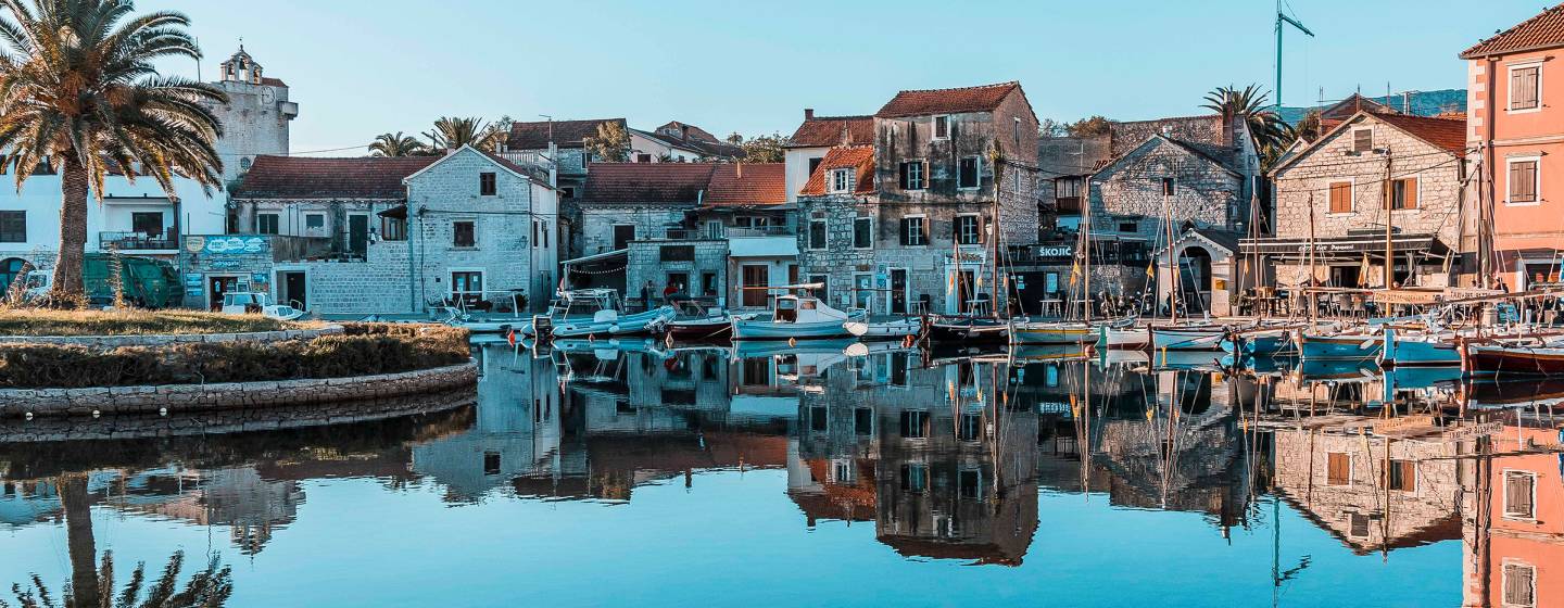 Vrboska Town Water View Paleka in Croatia