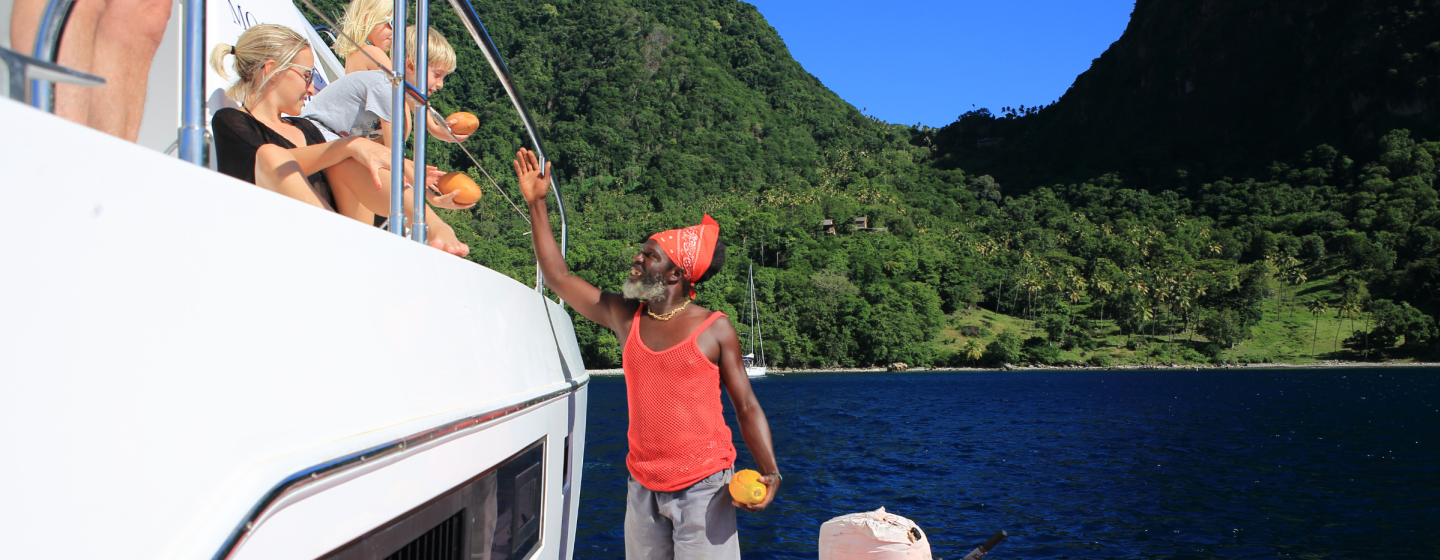 Friendly locals in St. Lucia