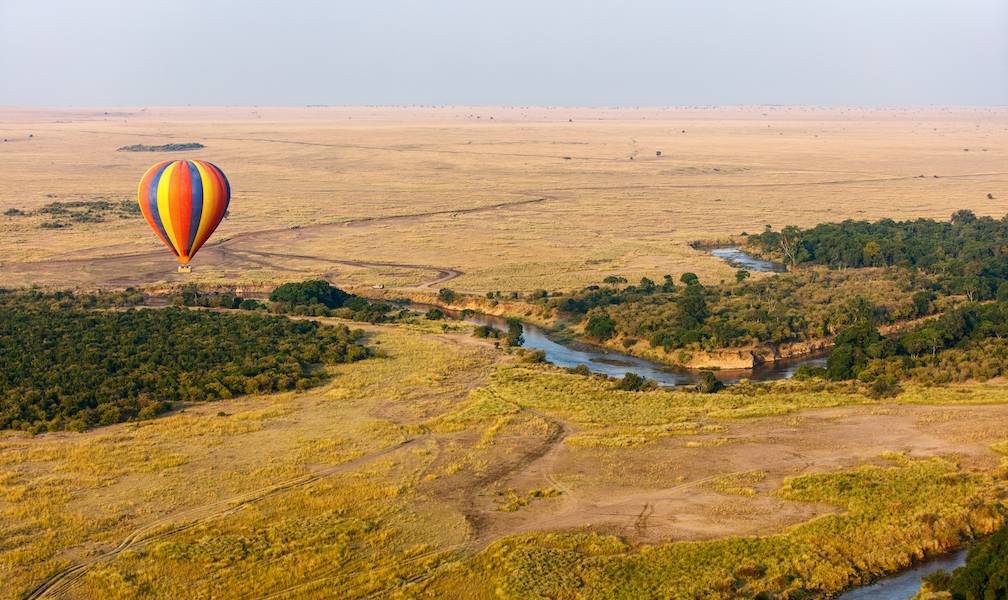 Hot air ballooning over Masai Mara, Kenya