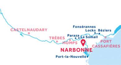 Narbonne base location map