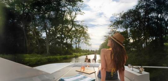 Summer Boating Holiday on a Scenic River