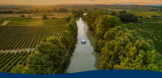 Aerial view of the Canal du Midi