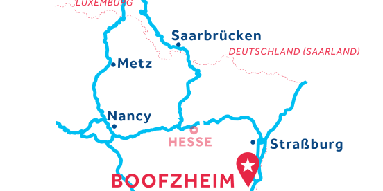 Karte zur Lage der Basis Boofzheim