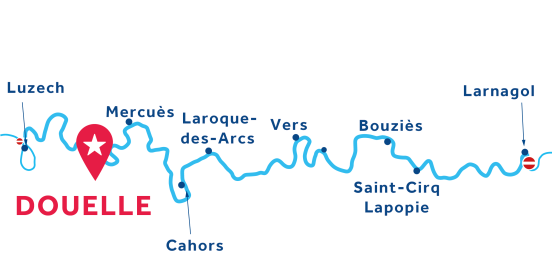 Douelle base location map