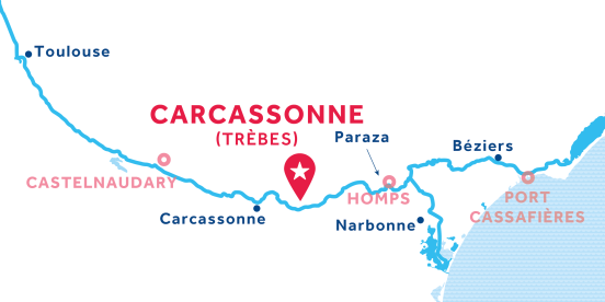 Carcassonne (Trèbes) base location map