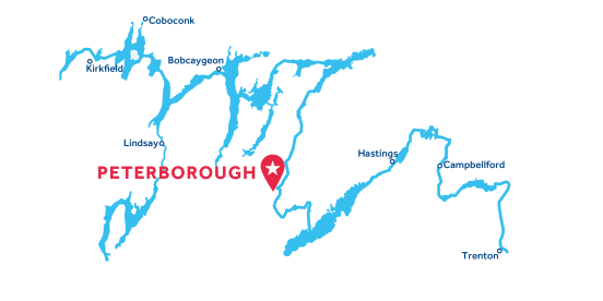 Mappa della base di Le Boat a Peterborough