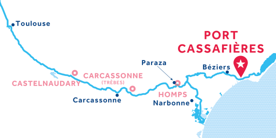 Port Cassafières base location map