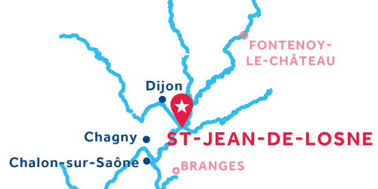 Saint-Jean-de-Losne base location map
