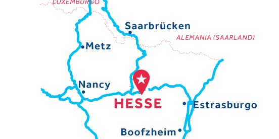 Mapa de la base de Le Boat en Hesse