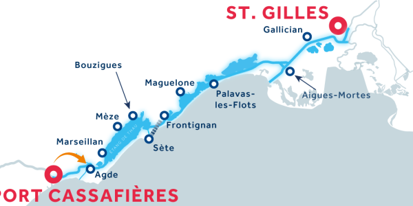 Port Cassafières > Agde map