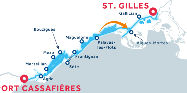 Palavas-les-Flots > Aigues-Mortes map
