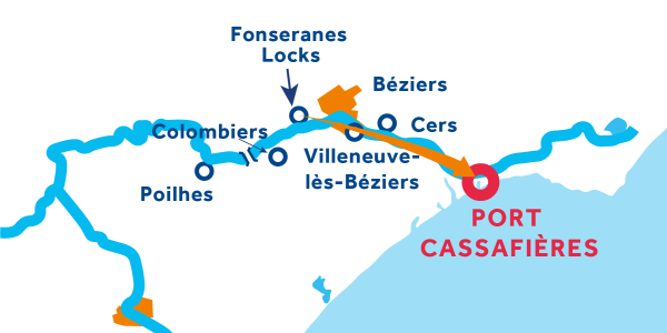 3-Night Canal du Midi Itinerary: Port Cassafières via Poilhes Return
