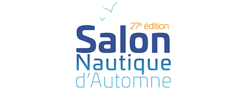 Logo bleu sur fond blanc du Salon Nautique d'Automne du Cap d'Agde 2026