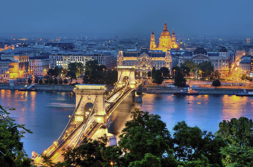 Budapest and River Danube by Night