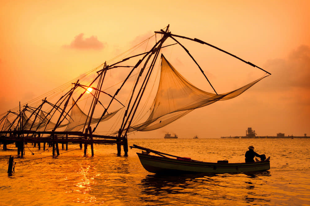 sunset in india