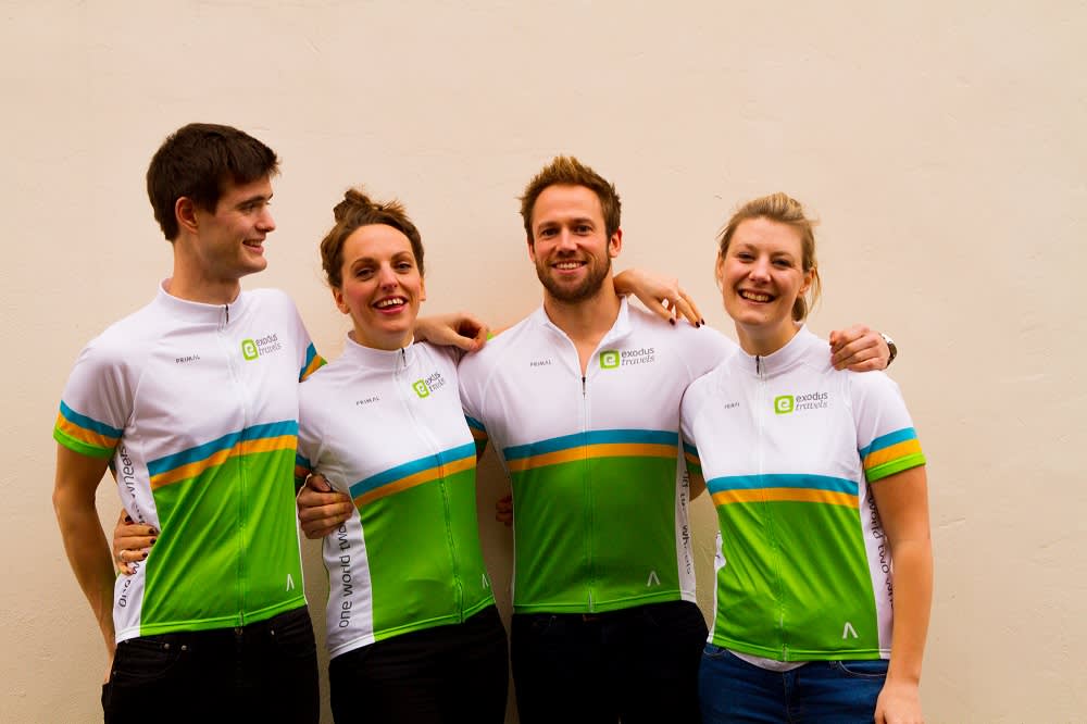 Our LEJOG team L-R: Dave, Megan, Olly, Gina