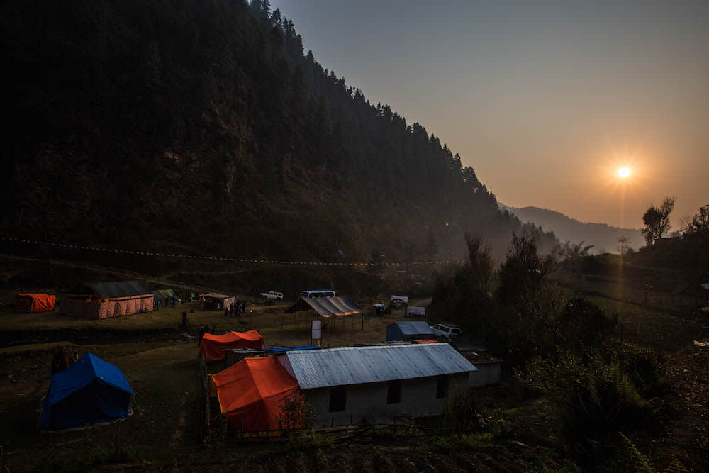 Sunrise at Nepal medical camp