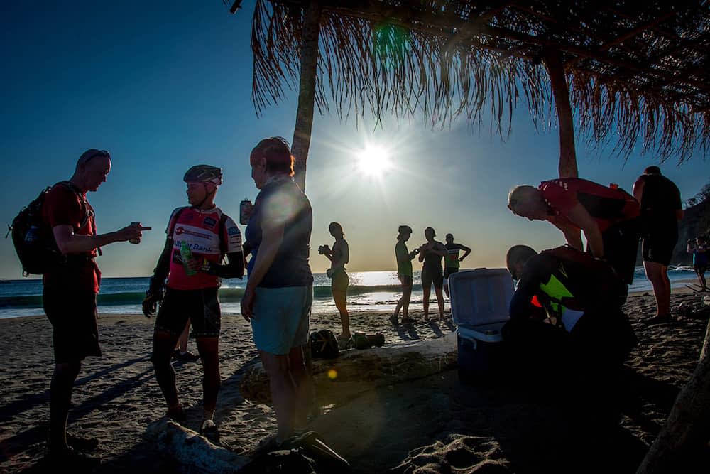 Cycling break on a Costa Rica beach