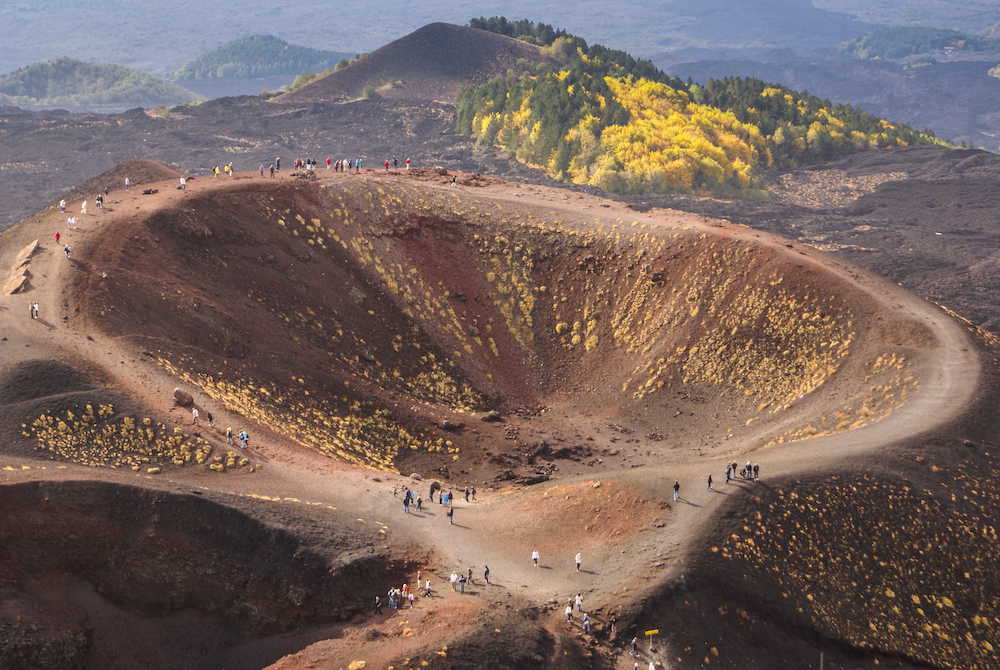 Mount Etna crater