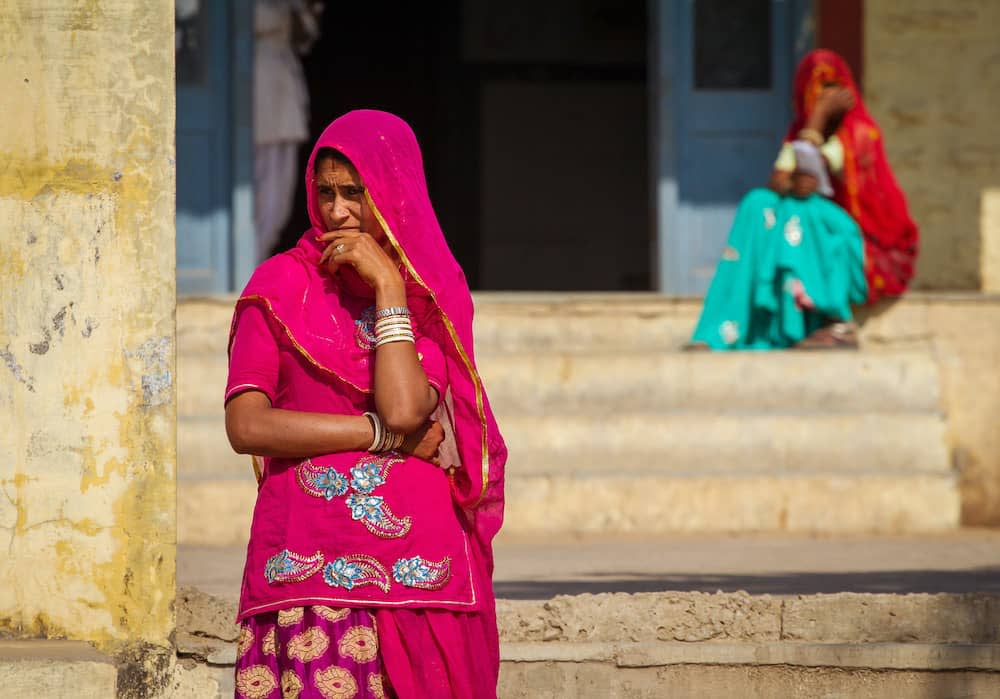 Ladies in Indian clothing