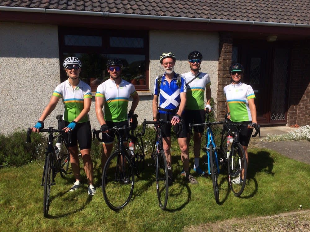 Our LEJOG team & Exodus client John