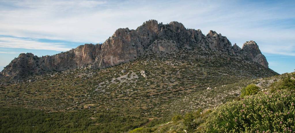 View of the Five Finger Mountain in Cyprus