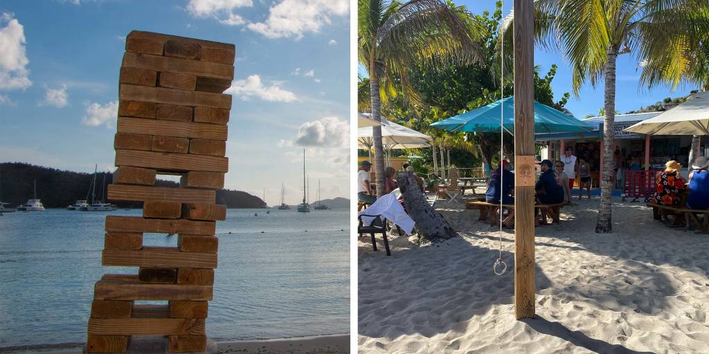 Beach bar games in the BVI