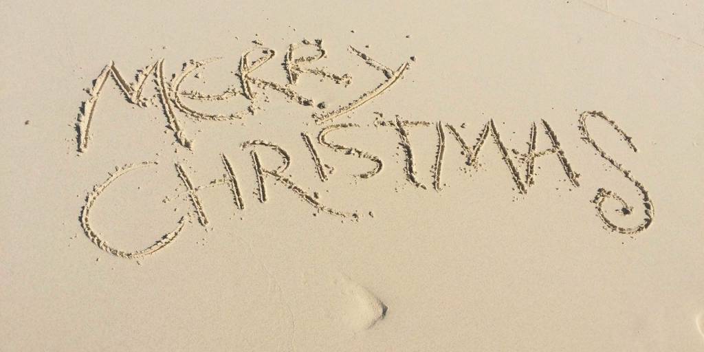 Merry Christmas in sand