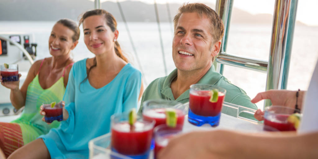 Couples having a drink