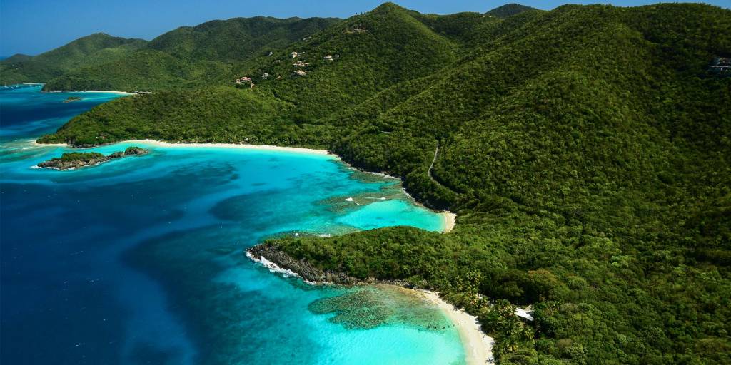 Denis Bay and Trunk Bay on St. John, U.S. Virgin Islands