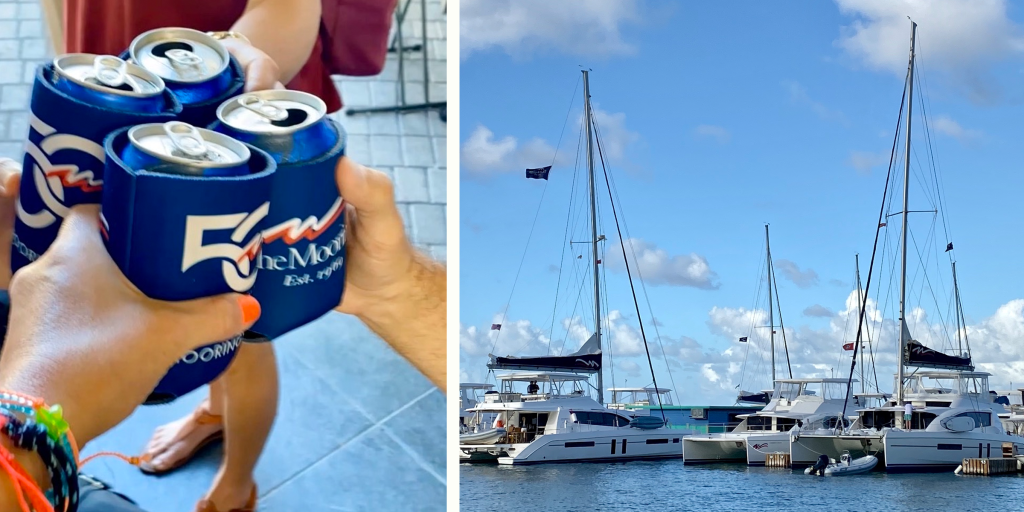Friends Cheers on BVI Yacht Charter Vacation