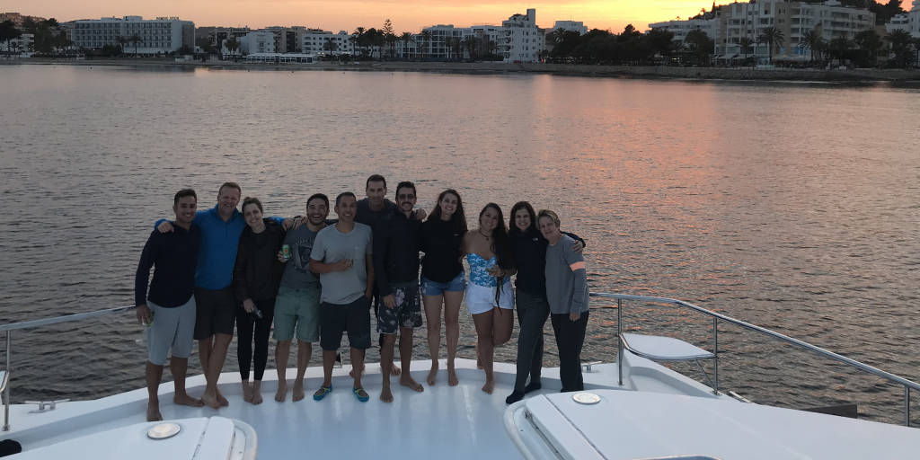 Ibiza sunset with friends