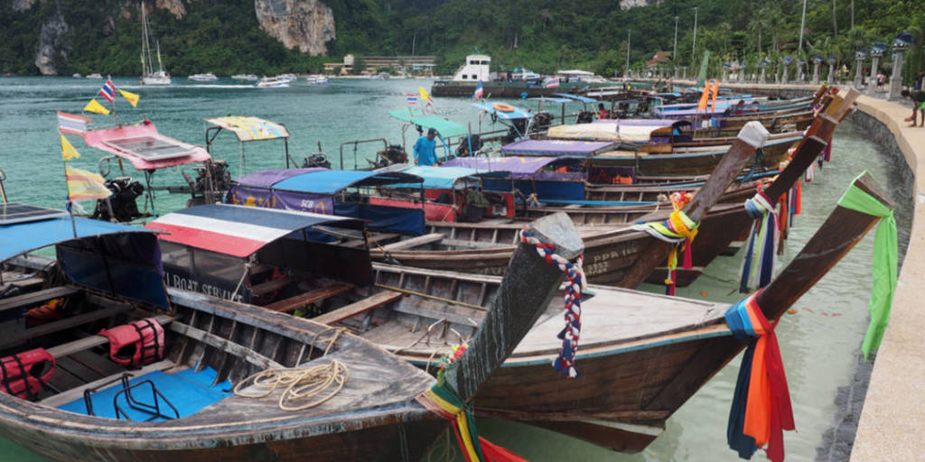 boats along dock