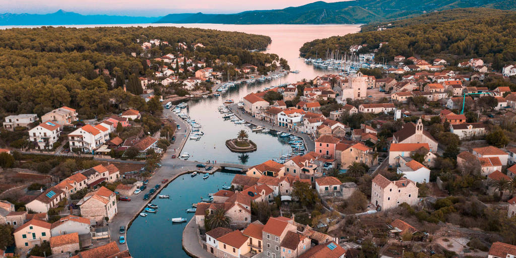 Vrboska Town on the Island of Hvar in Croatia