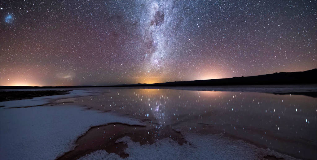 The milky way seen in the night sky in the Atacama desert in the month of July, the best time to visit South America
