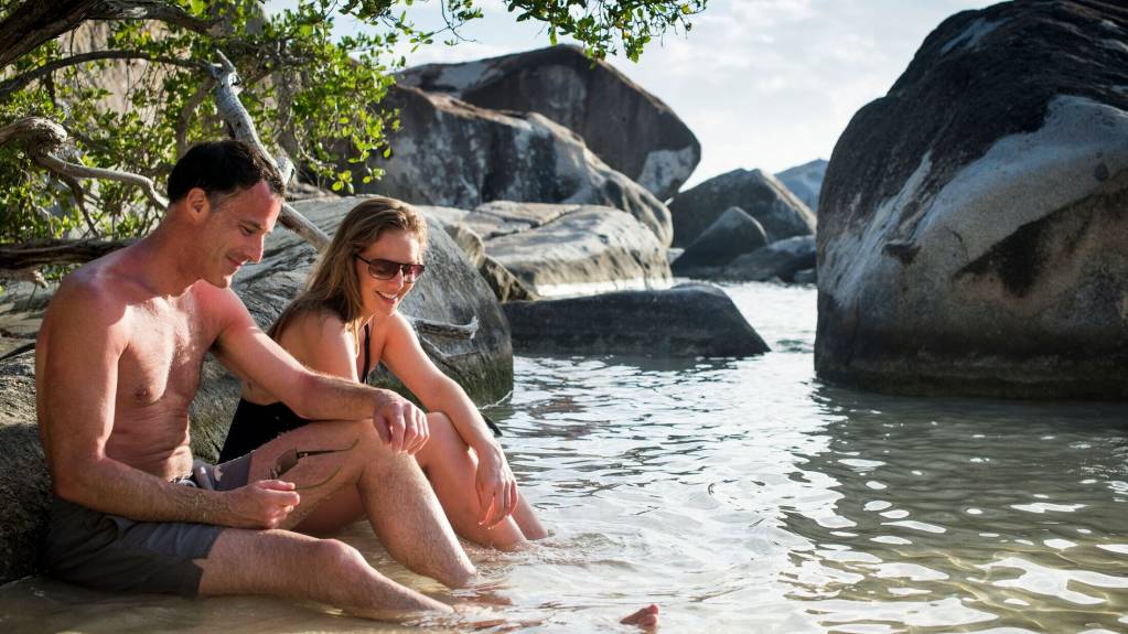 Couple at The Baths in the BVI