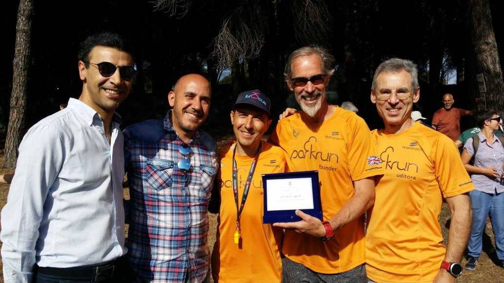 Etna parkrun founder Paul Sinton-Hewitt with parkrunners